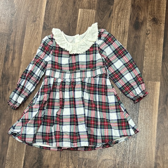 Janie and Jack Multicolor Plaid Dress with Ruffle - Picture 1 of 4